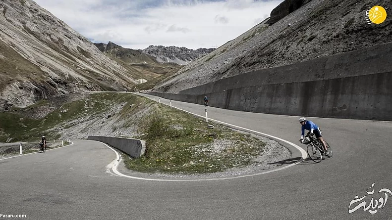 (تصاویر) خطرناکترین جاده جهان در دامنه آلپ